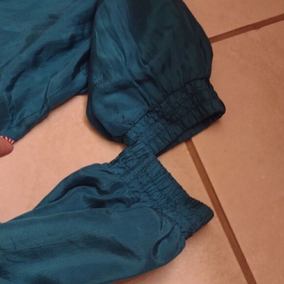 NWT 90s 100% silk Coaco vintage beaded jacket in teal - Picture 8 of 9